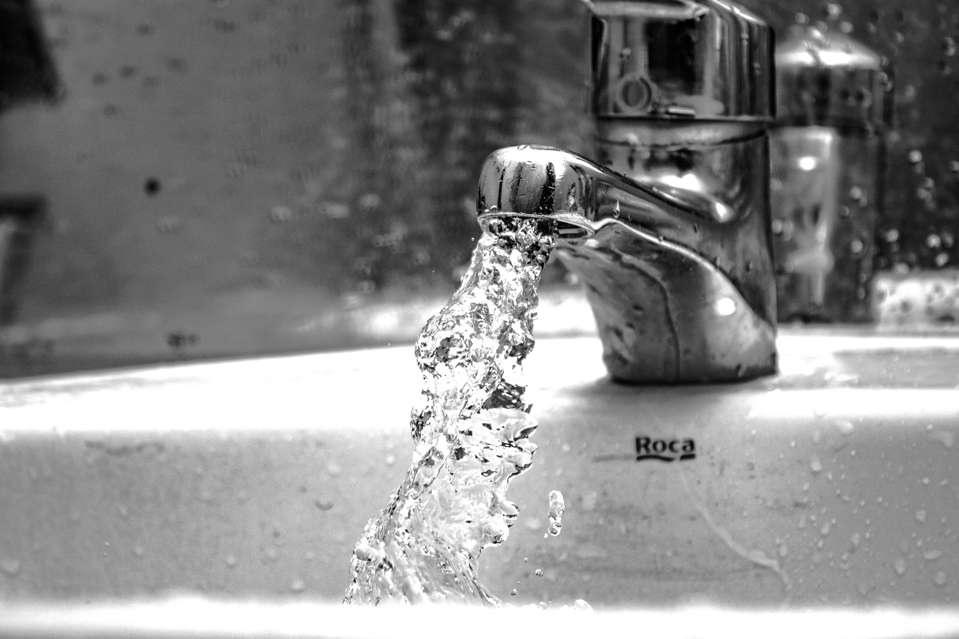 Water coming out of faucet